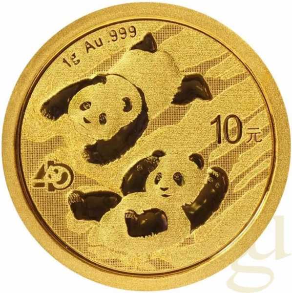 1 Gramm Goldmünze China Panda 2022