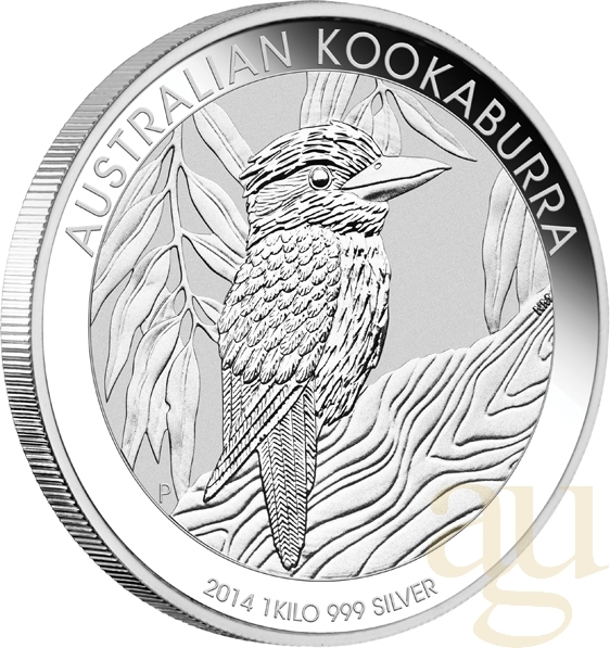 1 Kilogramm Silbermünze Australien Kookaburra 2014