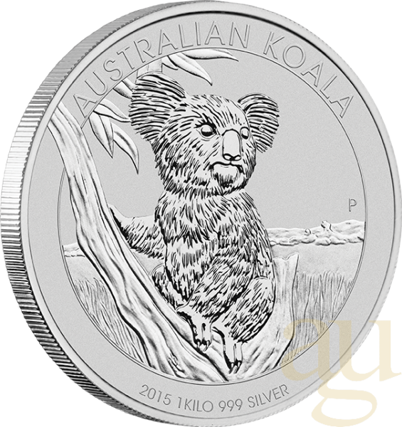 1 Kilogramm Silbermünze Australien Koala 2015