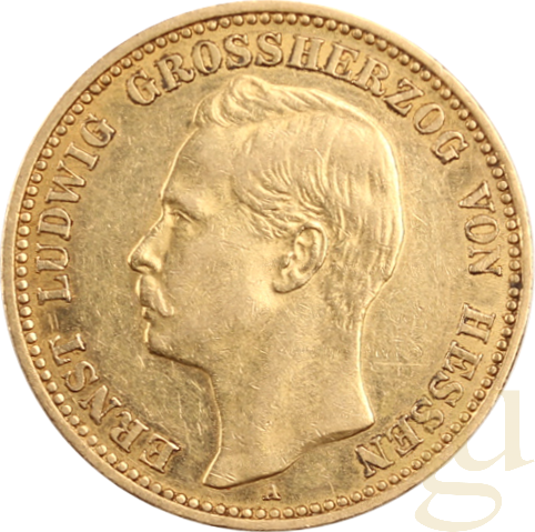 20 Mark Goldmünze Ernst Ludwig Großherzog von Hessen