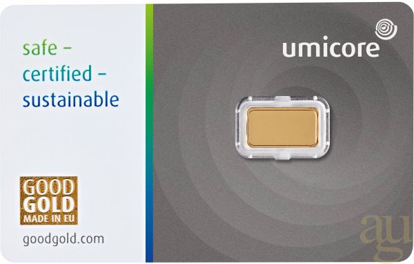 1 Gramm Goldbarren Umicore