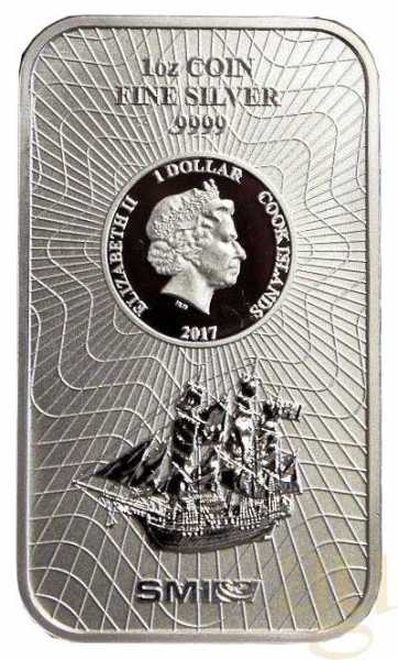 31,1 Gramm Silber Cook Islands Münzbarren 2021
