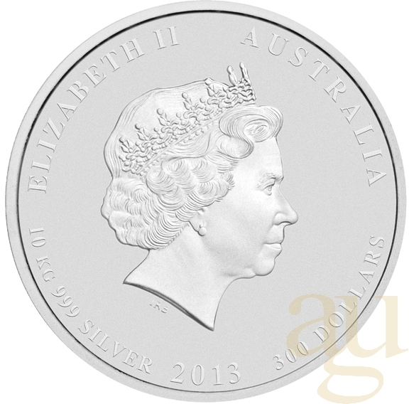 10 Kilogramm Silbermünze Australien Lunar II Schlange 2013