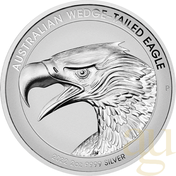 2 Unzen Silbermünze Australien Wedge Tailed Eagle 2022 - Piedfort Reverse Proof High Relief