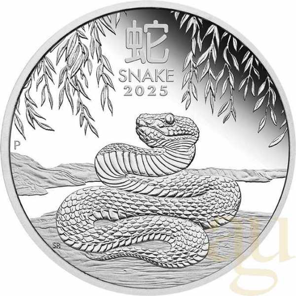 Silbermünze Australien Lunar III Schlange 2025 - polierte Platte - Three Coin Set