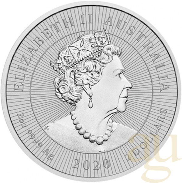 2 Unzen Silbermünze Australien Next Generation - Piedfort Kookaburra 2020