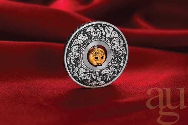 1 Unze Silbermünze Tuvalu Rotating Charm Pferd 2026 - Antik Finish