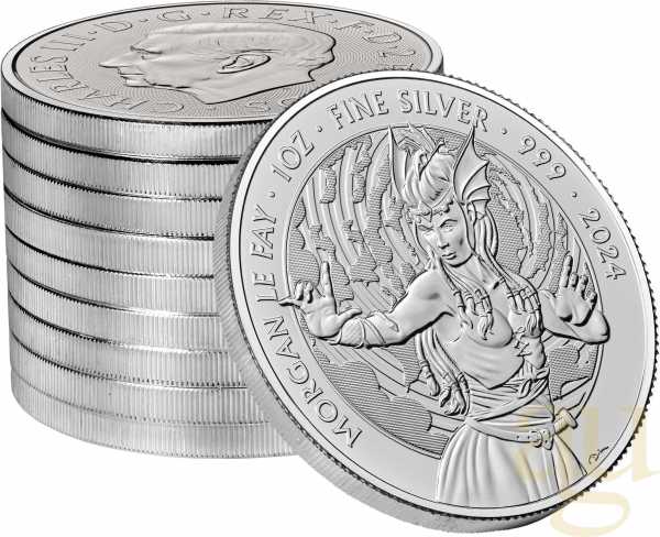 1 Unze Silbermünze Myths and Legends - Morgan Le Fay 2024
