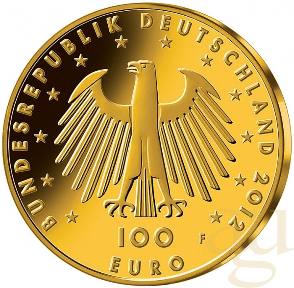 1/2 Unze Goldmünze - 100 Euro Dom zu Aachen 2012 (A)