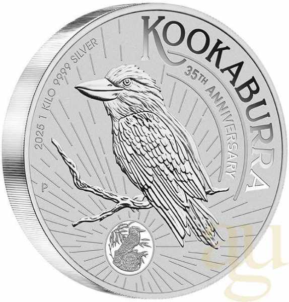 1 Kilogramm Silbermünze Australien Kookaburra 2025