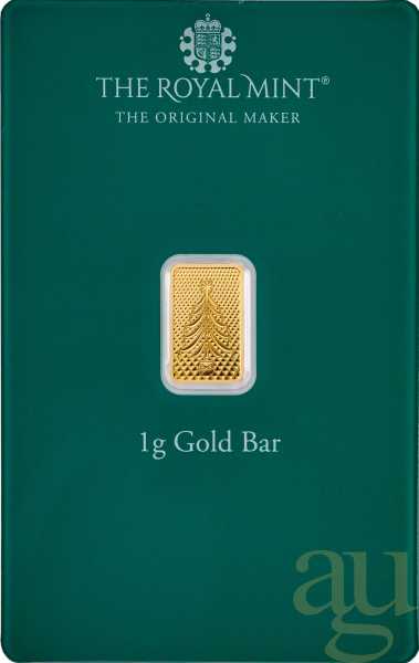 1 Gramm Goldbarren The Royal Mint - Christmas