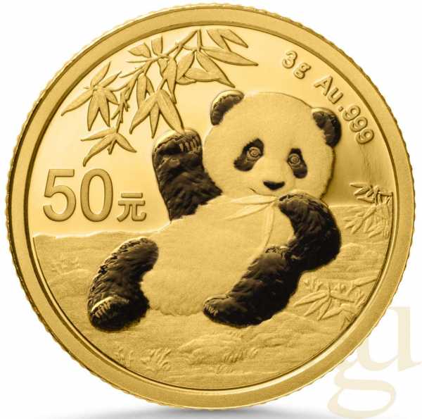 3 Gramm Goldmünze China Panda 2020