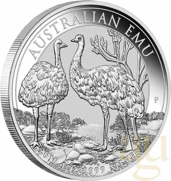 1 Unze Silbermünze Australien Emu 2019