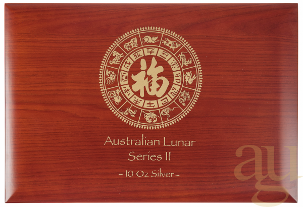 Lunar II Münzbox Holz für 12x 10oz Silbermünze