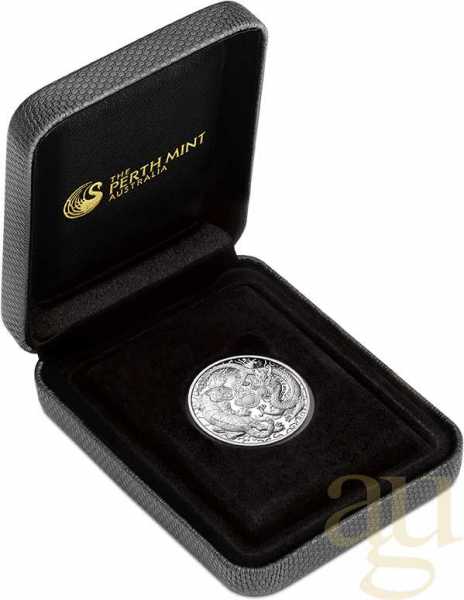 1 Unze Silbermünze Australien Drache & Tiger 2019 - polierte Platte