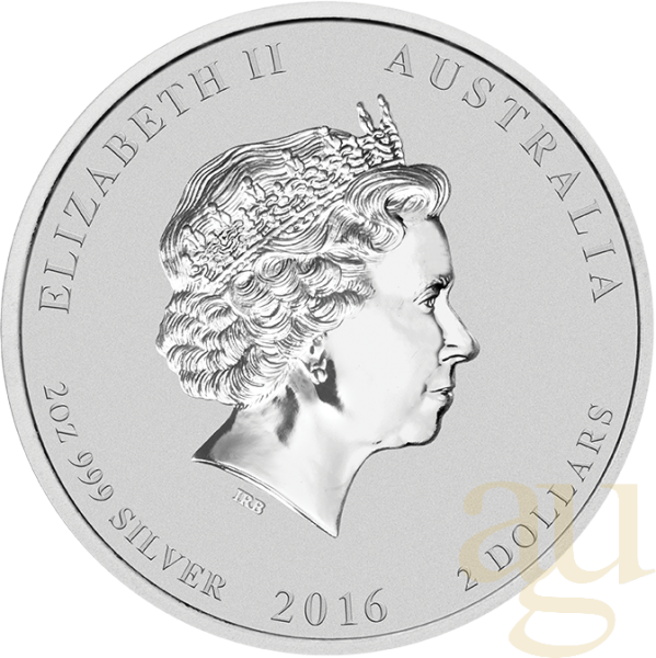 2 Unzen Silbermünze Australien Lunar II Affe 2016