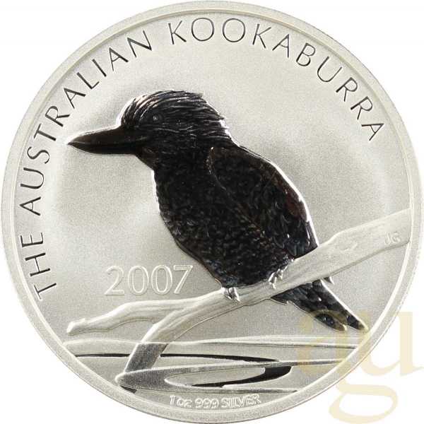 2 Unzen Silbermünze Australien Kookaburra 2007