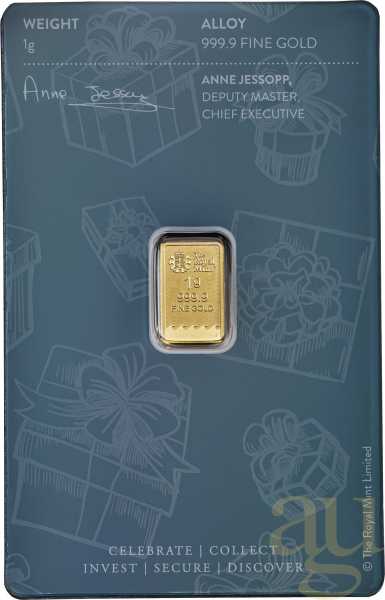 1 Gramm Goldbarren The Royal Mint - Happy Birthday