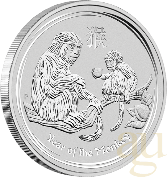 10 Unzen Silbermünze Australien Lunar II Affe 2016