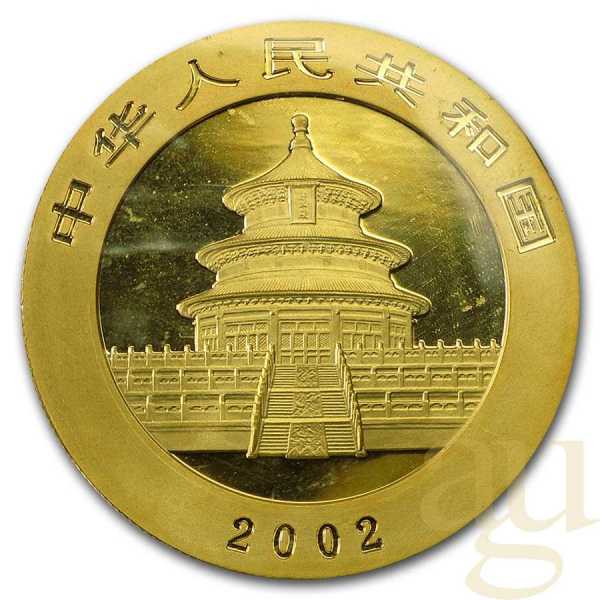 1/4 Unze Goldmünze China Panda 2002
