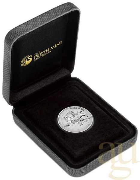 1 Unze Silbermünze Australien Wedge Tailed Eagle 2021 - polierte Platte - High Relief