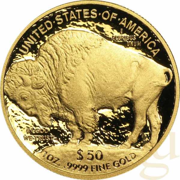 1 Unze Goldmünze American Buffalo 2008 polierte Platte