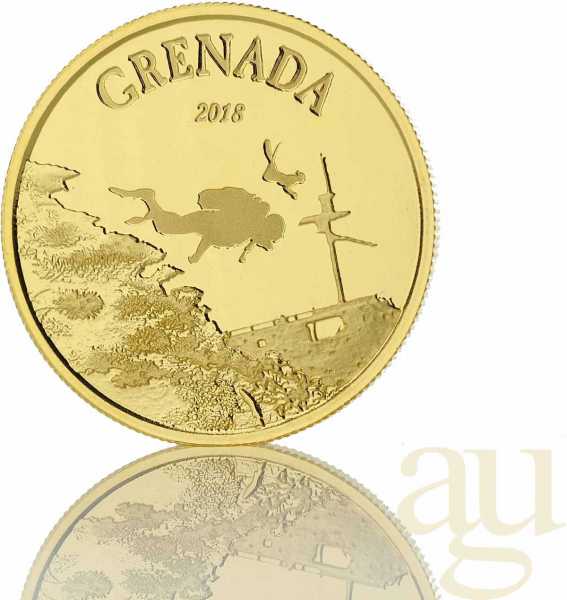1 Unze Goldmünze EC8 Grenada - Diving Paradise 2018