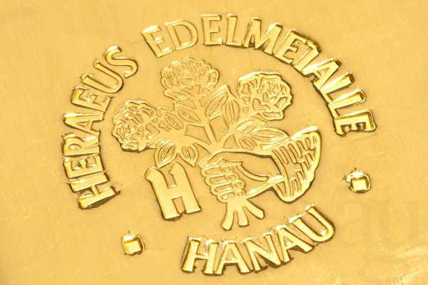 250 Gramm Goldbarren Heraeus