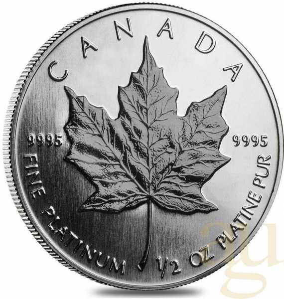 1/2 Unze Platinmünze Maple Leaf