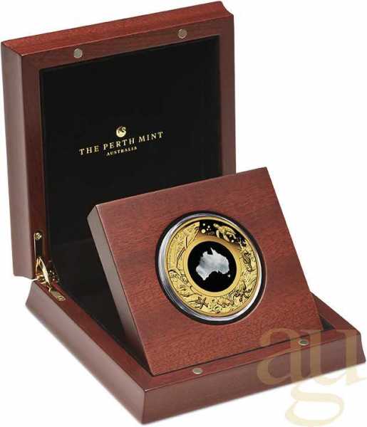 2 Unzen Goldmünze Australien Great Southern Land Mother of Pearl 2024 - polierte Platte
