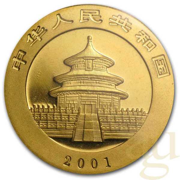 1/20 Unze Goldmünze China Panda 2001