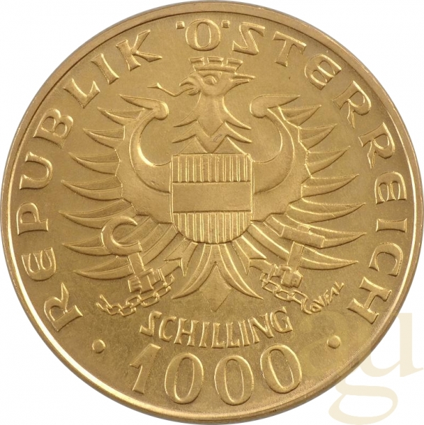 1000 OES Goldmünze Österreich Babenberger
