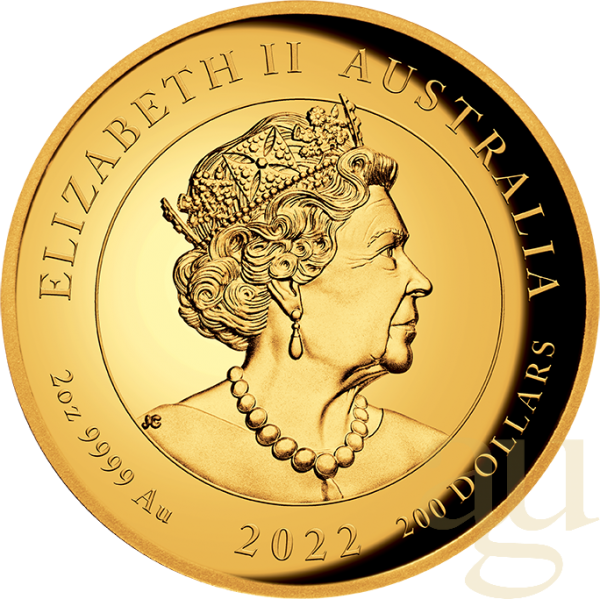 2 Unzen Goldmünze Australien Phönix 2022 - High Relief - polierte Platte