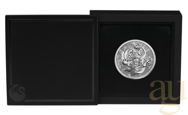 1 Unze Platinmünze Australien Chinese Myths and Legends - Drache 2022 - Reverse polierte Platte