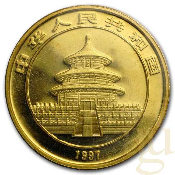 1/2 Unze Goldmünze China Panda 1997