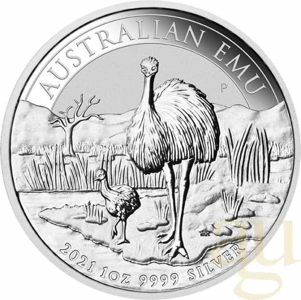 1 Unze Silbermünze Australien Emu 2021