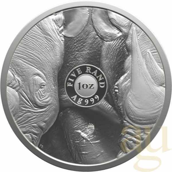 1 Unze Silbermünze Südafrika Big Five Nashorn 2025