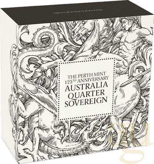 The Perth Mint 125 Jahre Australian Quarter Sovereign 2024 Goldmünze - polierte Platte