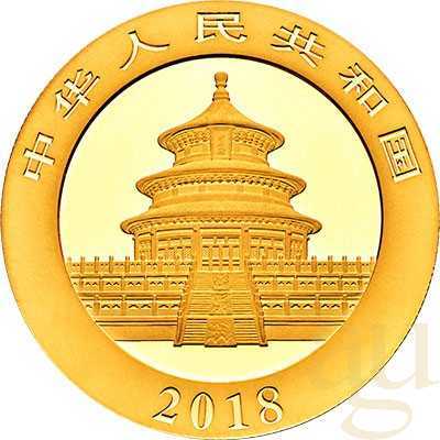1 Gramm Goldmünze China Panda 2018