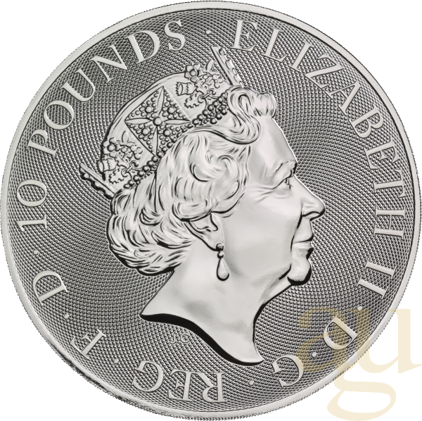 10 Unzen Silbermünze Queens Beasts Yale 2020