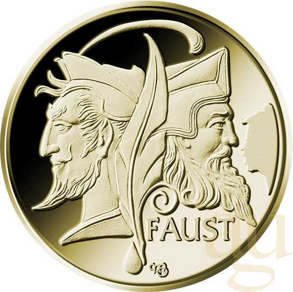 1/2 Unze Goldmünze - 100 Euro Meisterwerke der deutschen Literatur - Faust 2023 (A)