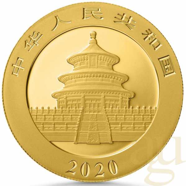 1 Gramm Goldmünze China Panda 2020