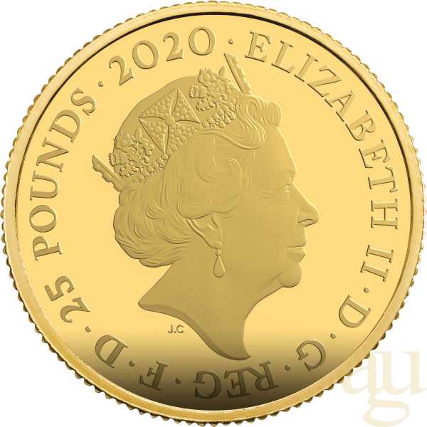 1/4 Unze Goldmünze Großbritannien James Bond 007 Shaken Not Stirred - 2020 polierte Platte