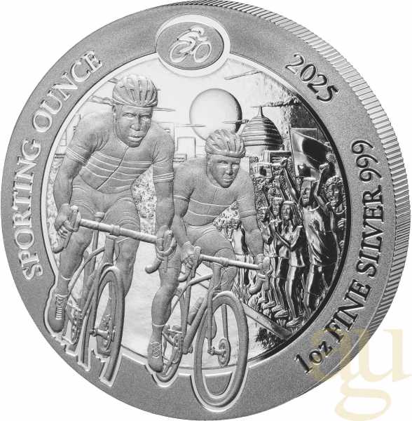 1 Unze Silbermünze Ruanda Sporting Serie - Radsport 2025