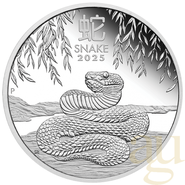 1/2 Unze Silbermünze Australien Lunar III Schlange 2025 - polierte Platte