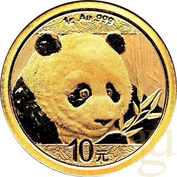 1 Gramm Goldmünze China Panda 2018