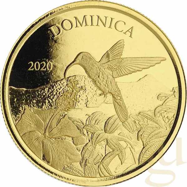 1 Unze Goldmünze EC8 Dominica - Hummingbird 2020