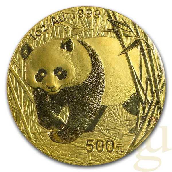 1/4 Unze Goldmünze China Panda 2002