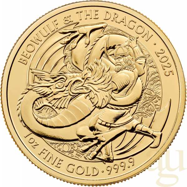 1 Unze Goldmünze Myths and Legends - Beowulf and Dragon 2025
