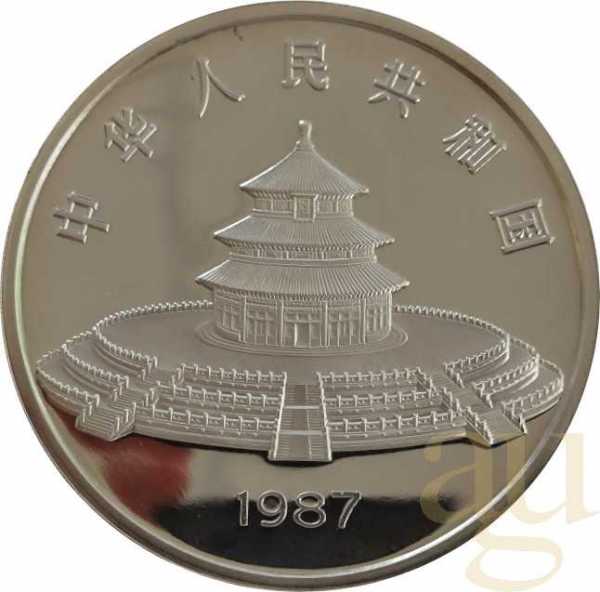 5 Unzen Silbermünze China Panda 1987 proof